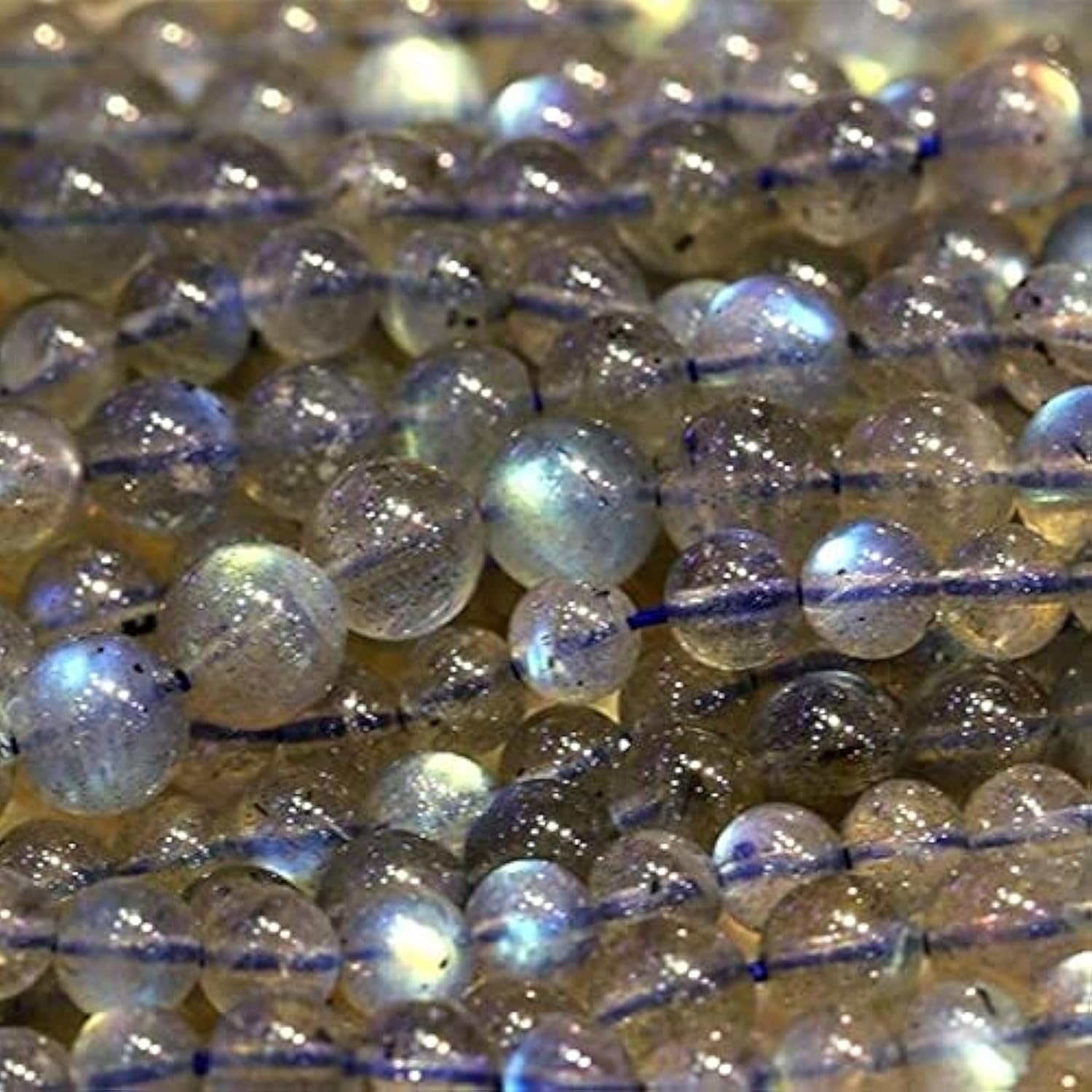 Labradorite bleue naturelle 4mm fil de 16 pouces LKBEADS 03828