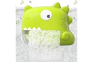 Bath-Time Blast: Toddler Bath Bubble Machine with Melodies and Dinosaur Fun