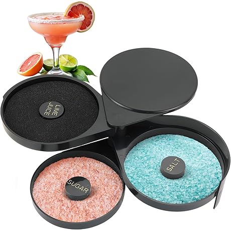 3 Tier Bar Glass Rimmer Tool: The Ultimate Cocktail Bartender Essential