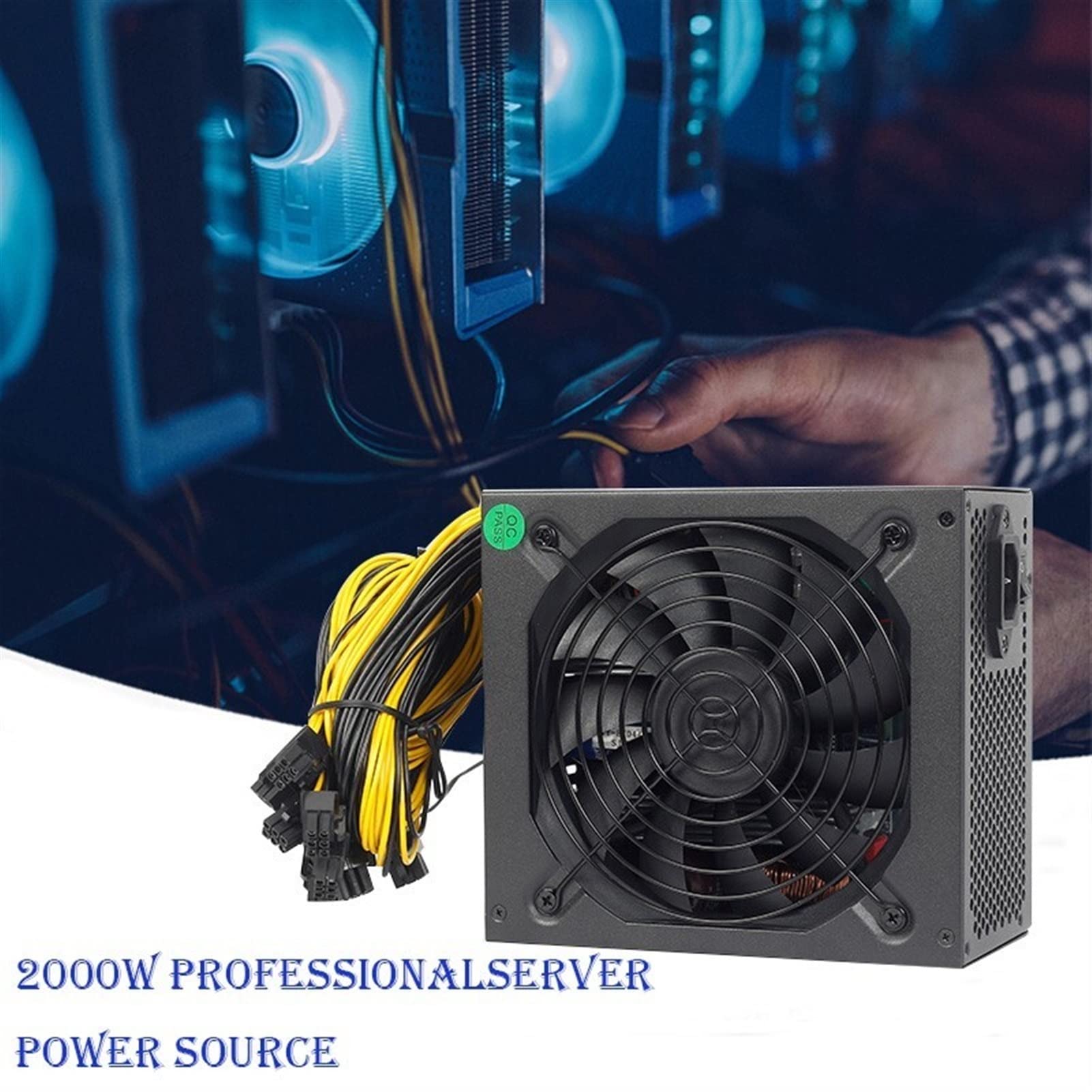 ATX 2000 w Nadaje się do wszystkich rodzajów zasilaczy górniczych 8GPU ETH Rig Ethereum Miner PC kontrola temperatury psu wyciszenie 180-260v