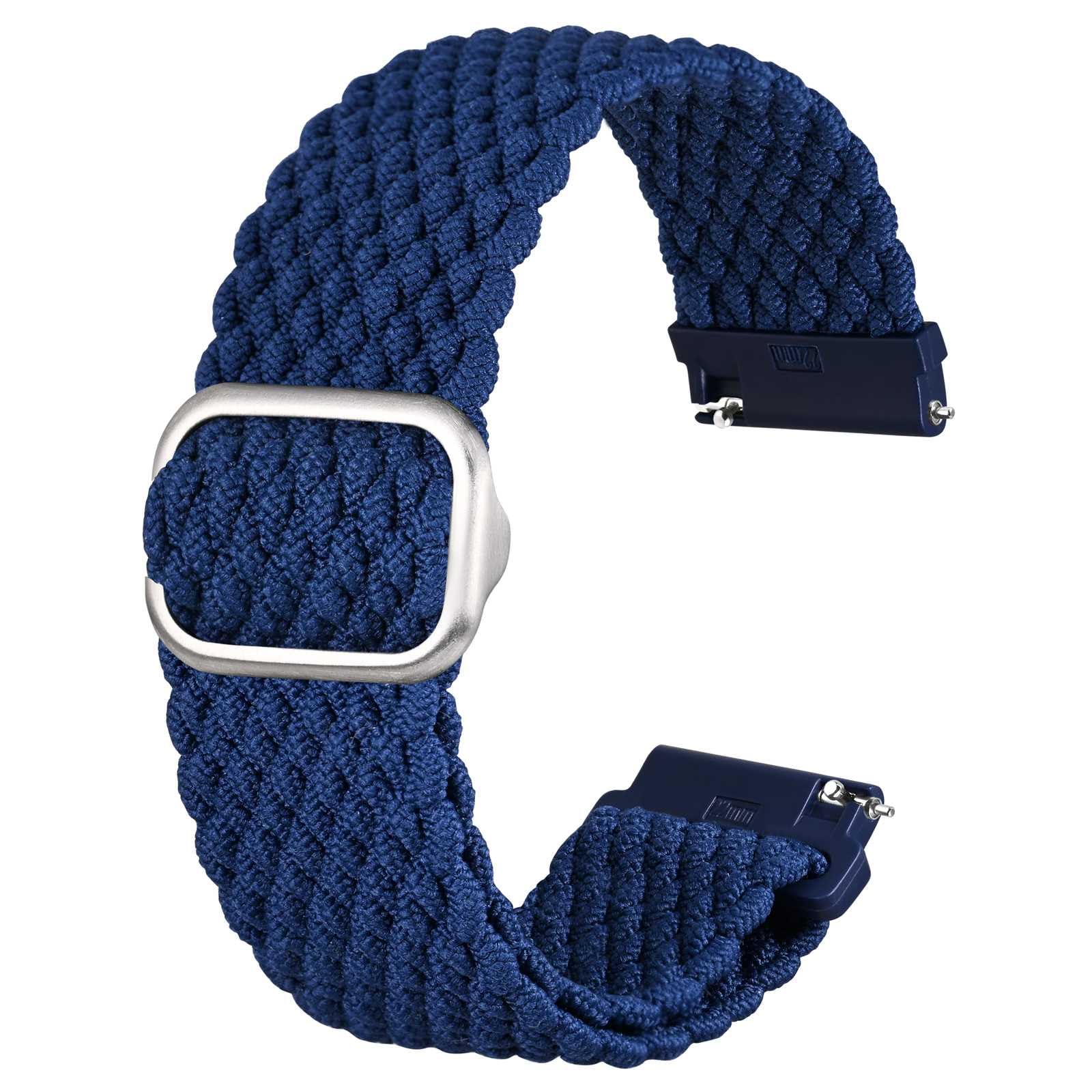 ANBEER Geflochtenes Nylon Solo Loop Uhrenarmband, dehnbares Schnellverschluss Ersatzarmband mit verstellbarer Schnalle