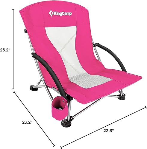Miniatura 8 de KingCamp KC3841 Silla de camping, talla única, DARKROSE_Low BACK-1-VSVC