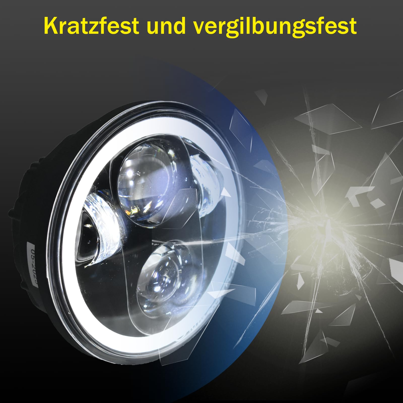 5,75 LED Motorrad Runder Scheinwerfer E-geprüft DRL Fern- und Abblendlicht für Simson S51 S70 S50 S50B Tuning