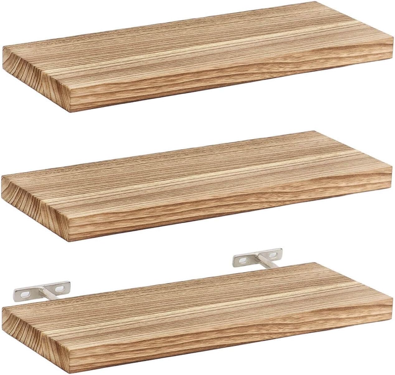 Floating Shelves for Wall 3 Packs, Wood Wall Shelf for