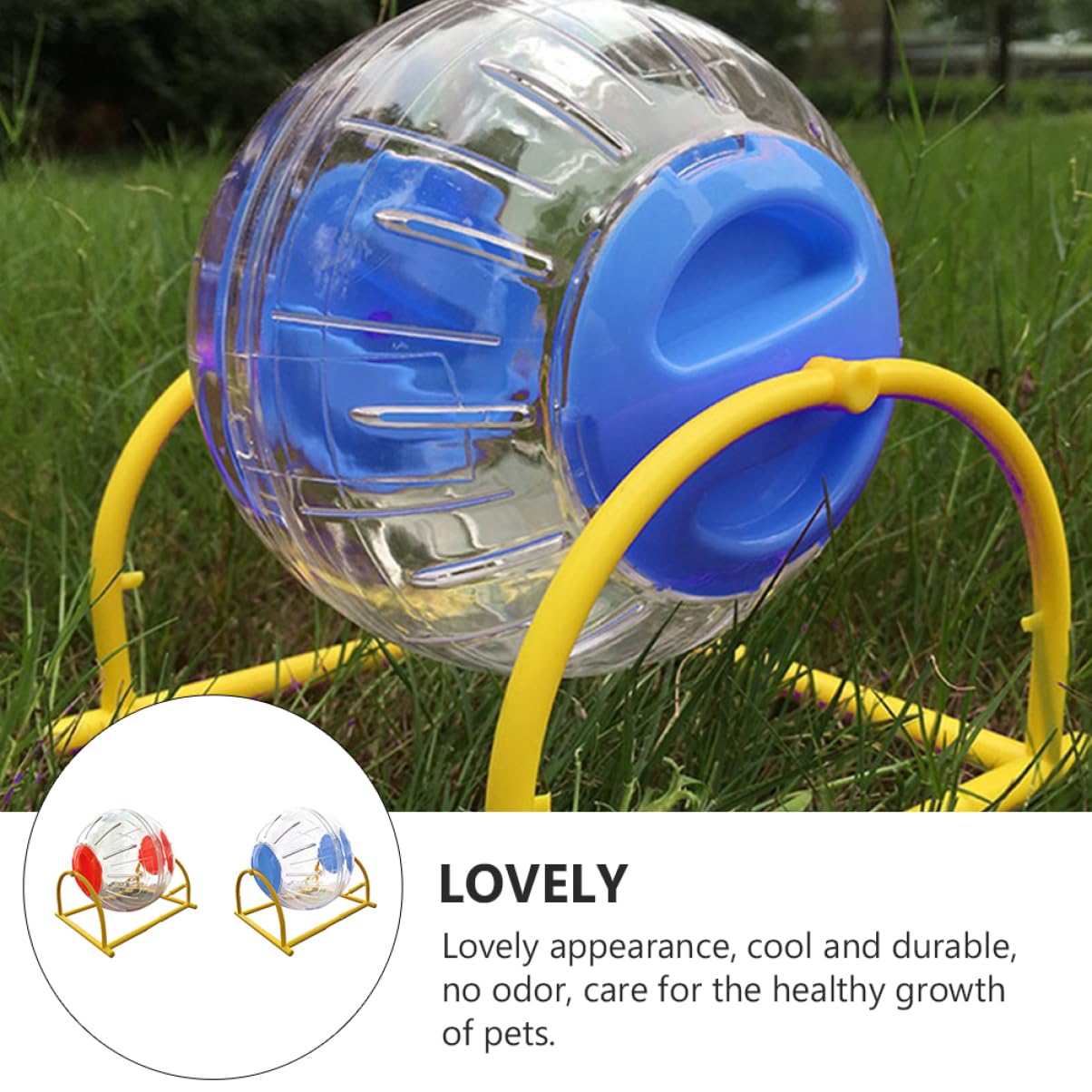 Happyyami 2stücke Hamster Spielzeug Mit Bracket Und Laufball Für Kleine Haustiere Wie Hamster Und Meerschweinchen Rutschfestes Design Für Sicheres Laufen Fördert Bewegung Und Gesundheit