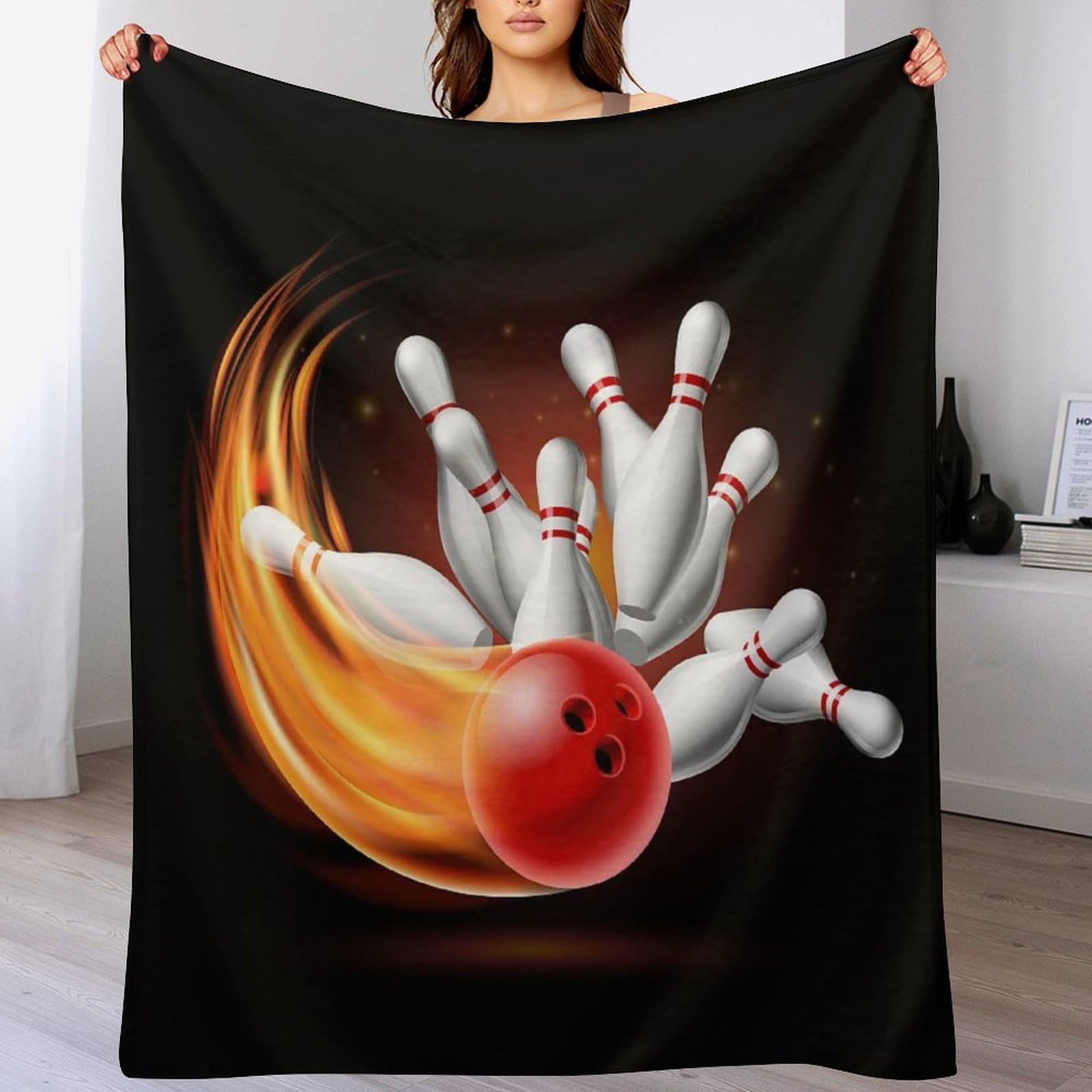 Plaid couverture polaire en flanelle imprimée 180x200cm pour lit et canapé