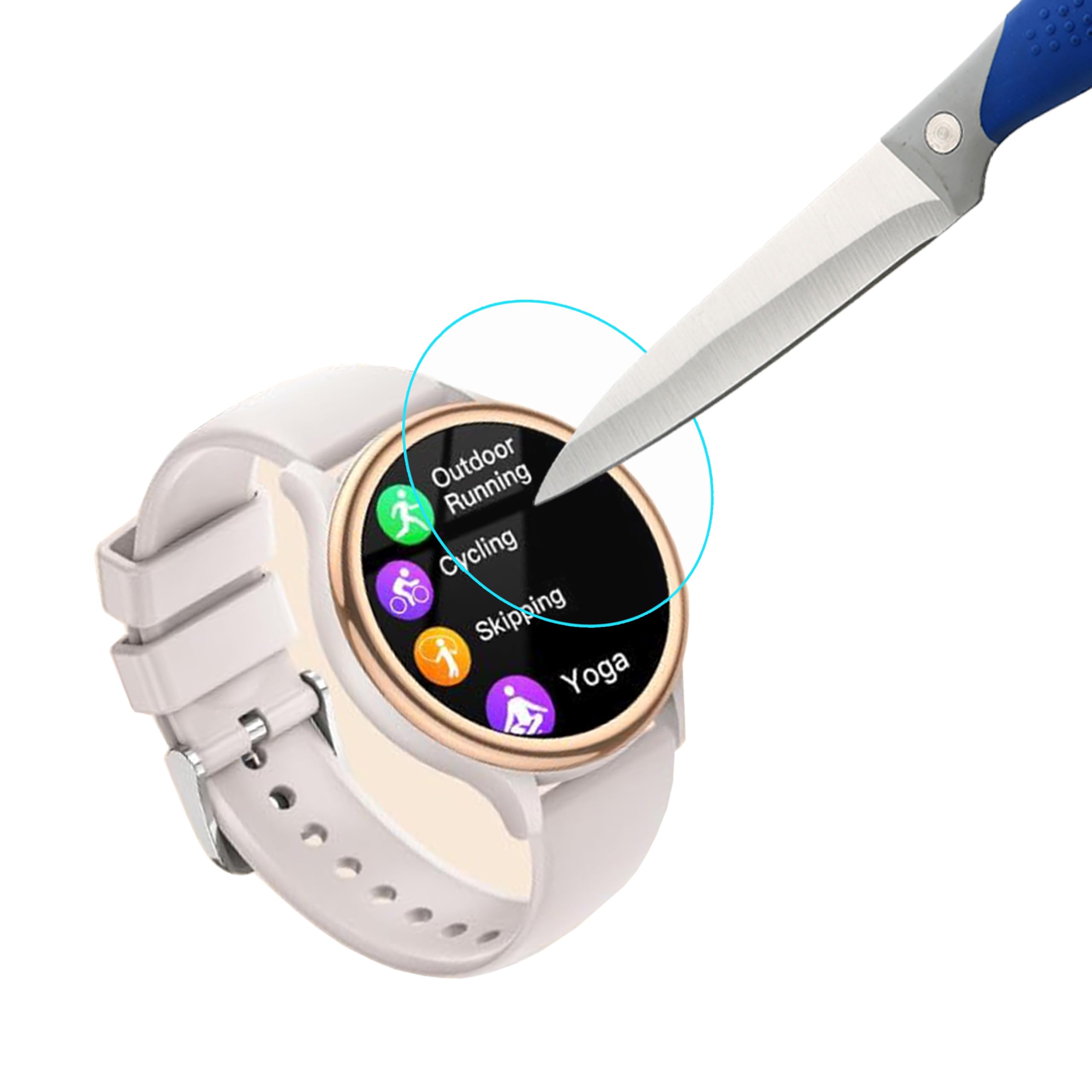 Blueshaweu Vetro Temperato Per NONGAMX Smartwatch 1.53'' – 3 Pezzi, Pellicola Protettiva 9H, Alta Trasparenza