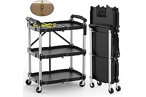 HIMIX Foldable Utility Cart: Space-Saving Storage Solution