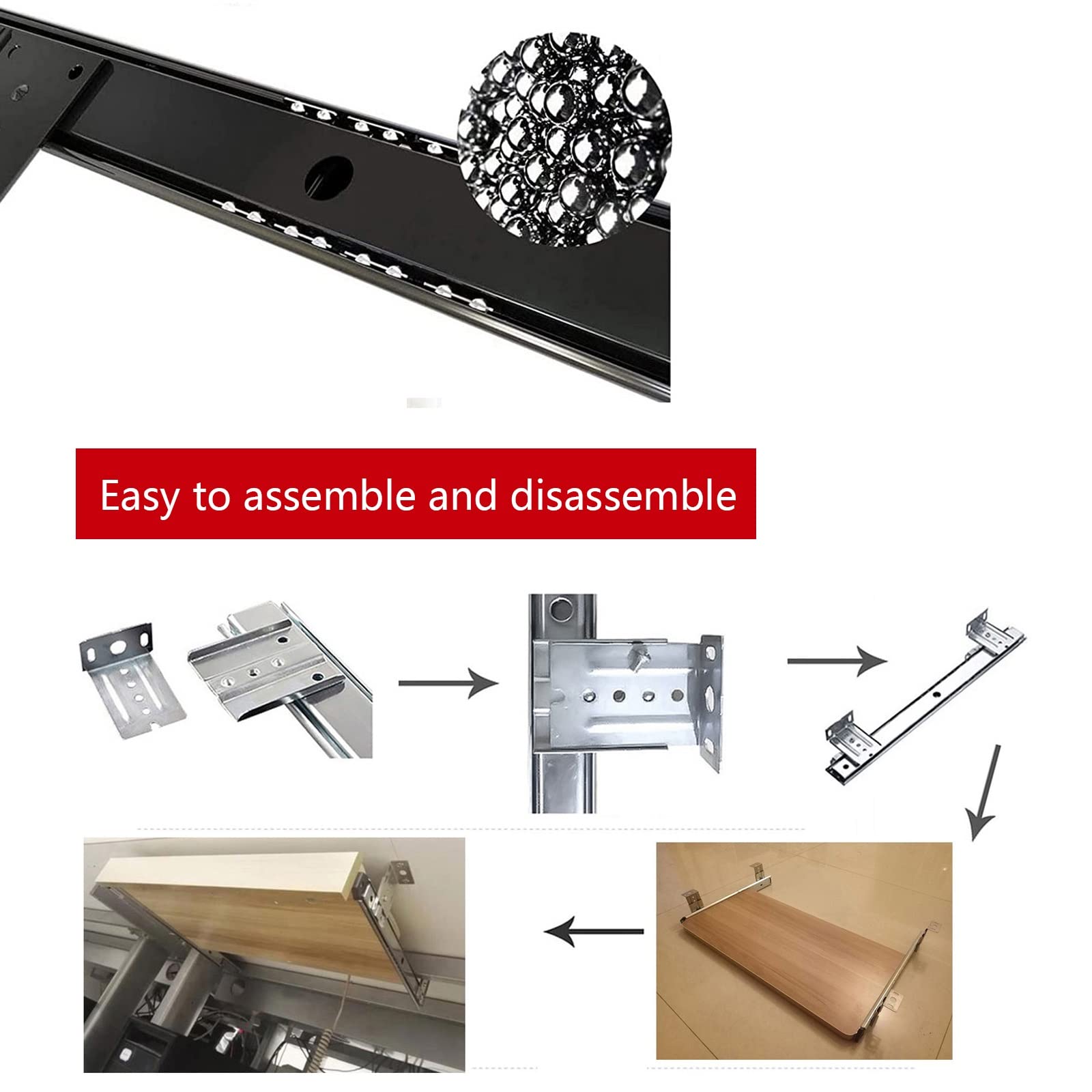 Vassoio per tastiera da 540/600/700 x 270 mm, in legno, estraibile, supporta fino a 24 kg di spazio aggiuntivo per scrivanie, ideale per uso domestico e ufficio