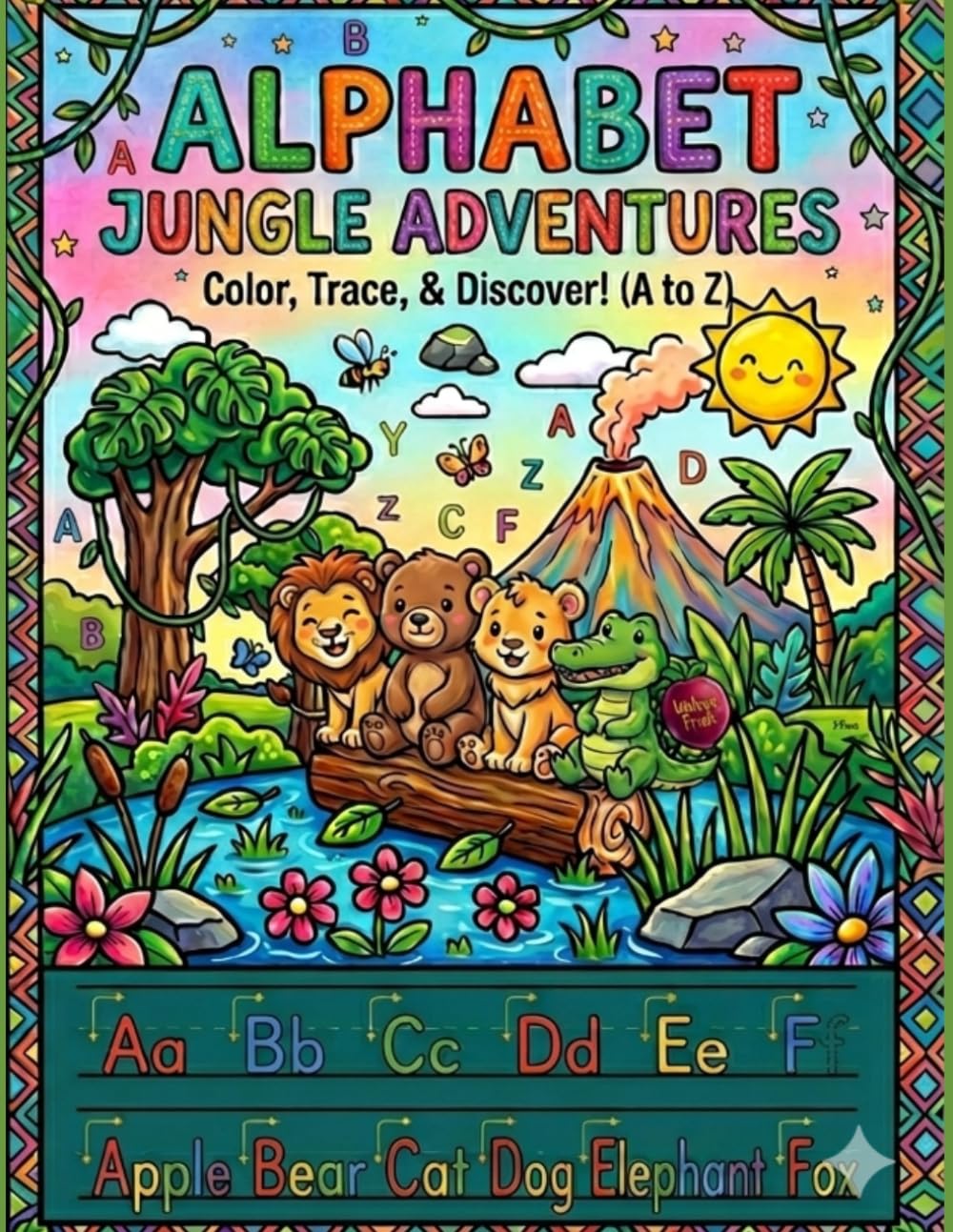 A–Z Alphabet Tracing & Dot Workbook for Kids: Learn Letters with Trace Lines, Dot Paths & Cute Animals