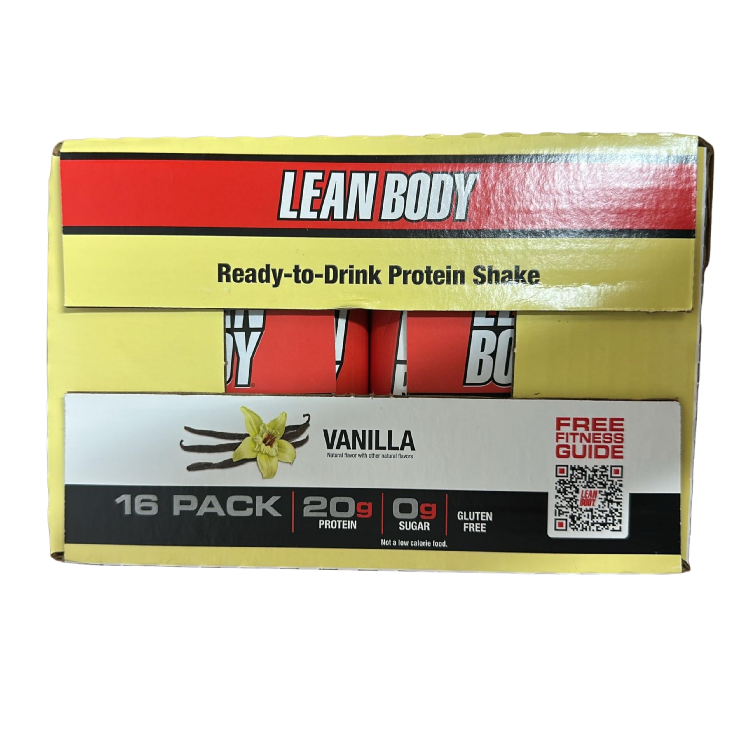 LABRADA Nutrition - Lean Body RTD Whey Protein Shake, Convenient On-The-Go Meal Replacement Shake for Men & Women, 20 Grams of Protein – Zero Sugar, Lactose & Gluten Free, Vanilla (Pack of 16)