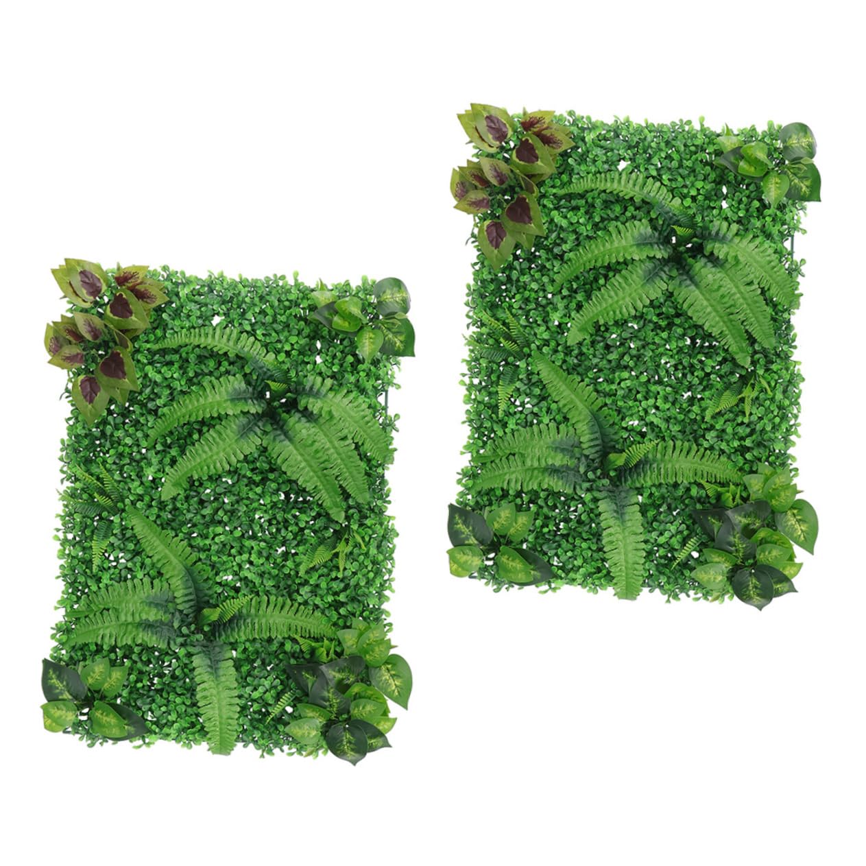 Pannello di Siepe Sintetica da Parete 2 Pezzi in Plastica Resistente alle Intemperie Decorazione Murale Piante Artificiali per Esterni e Interni Decorazione Giardino Matrimoni