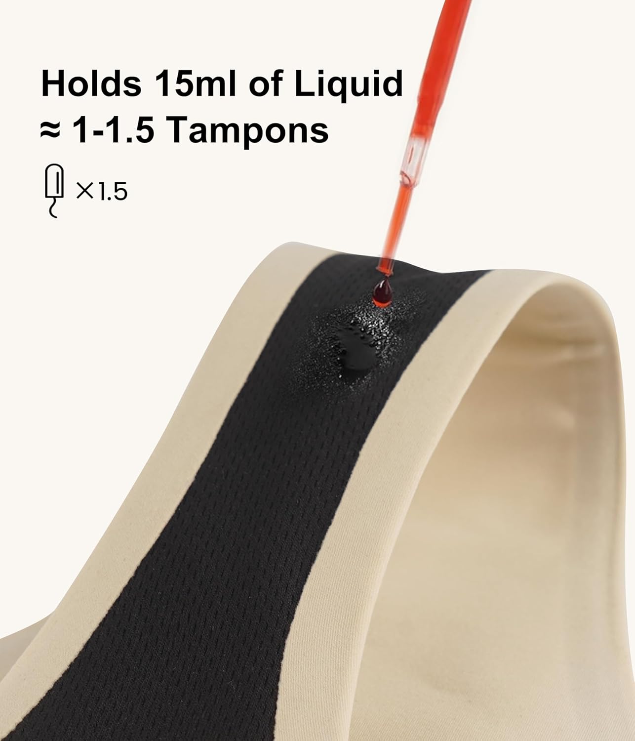 Period Thong Underwear for Women, Leakproof Reusable Washable Menstrual Seamless Bikini Panties 3 Pack - Image 3