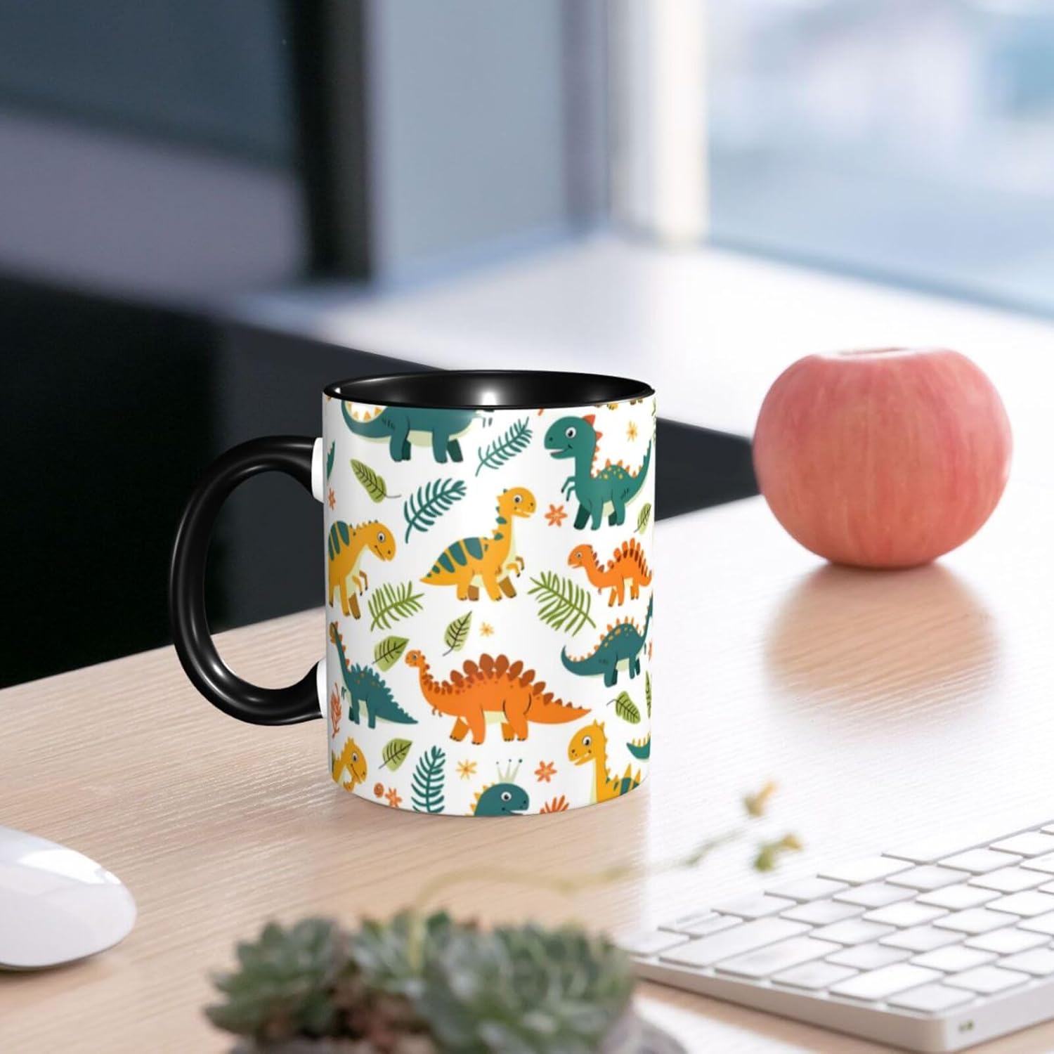 Dinosaur Coffee Mug Funny Ceramic Tea Cup With Handle Dishwasher Microwave Safe for Women 11oz Porcelain Mugs - Image 6