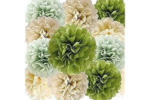 Sage Green Party Decorations-12pcs