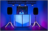 Vista 5 de American Audio Color Stand LED Color Cambio Trípode Pierna Altavoz Soporte con Control Remoto