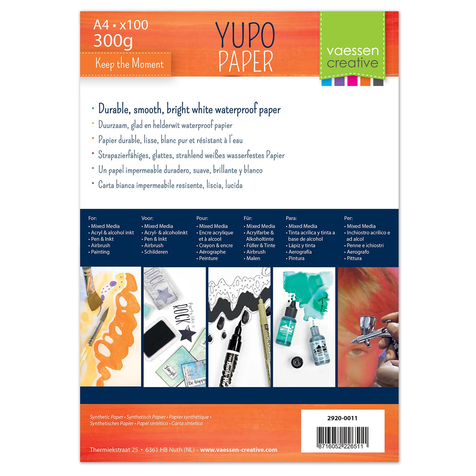 Florence Yupo - Papel sintético (300 g/m², blanco, DIN A4, 100 unidades)