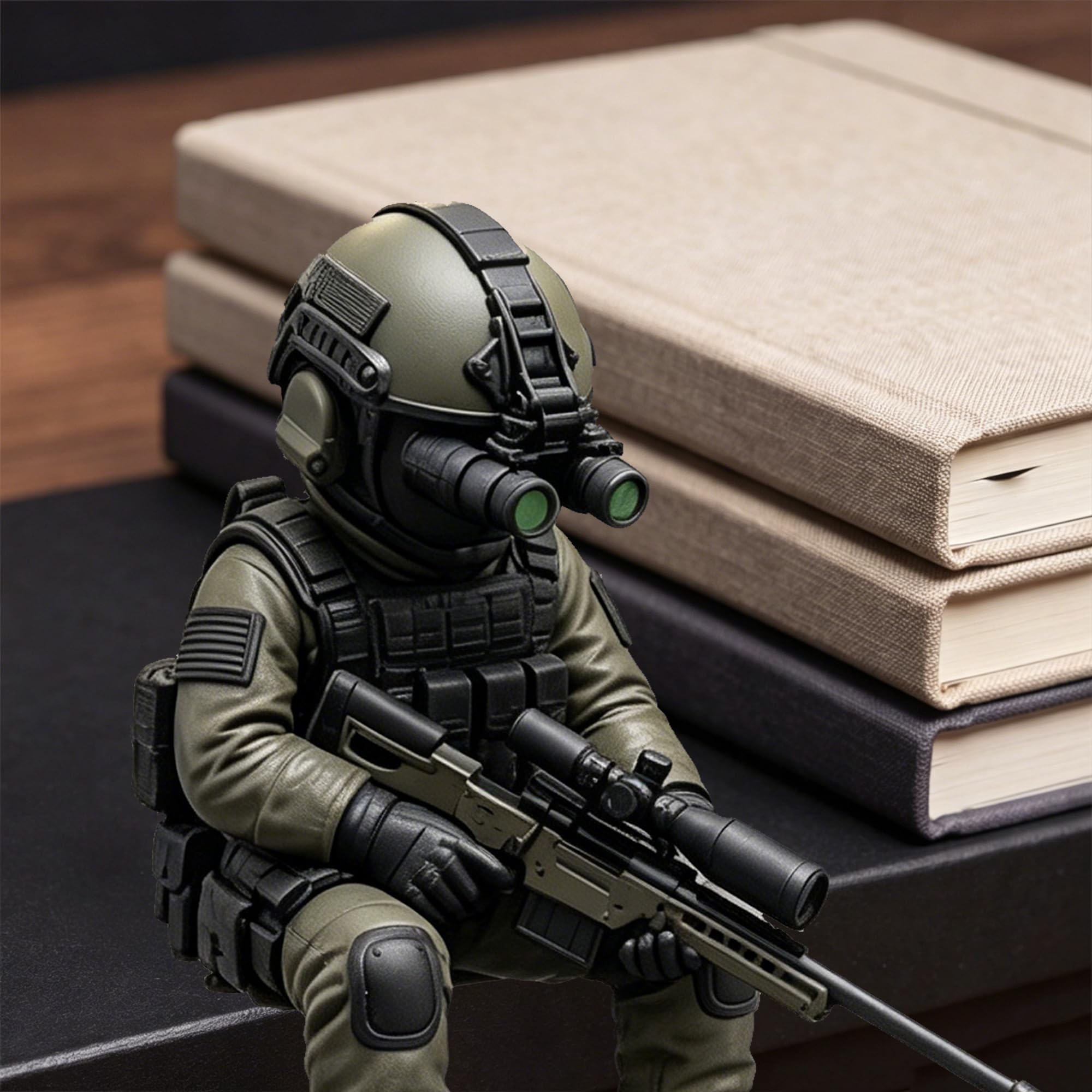 DEHUDEOUHS Tactical equipment soldier model, desktop computer case ornament, military enthusiast collectible decoration.