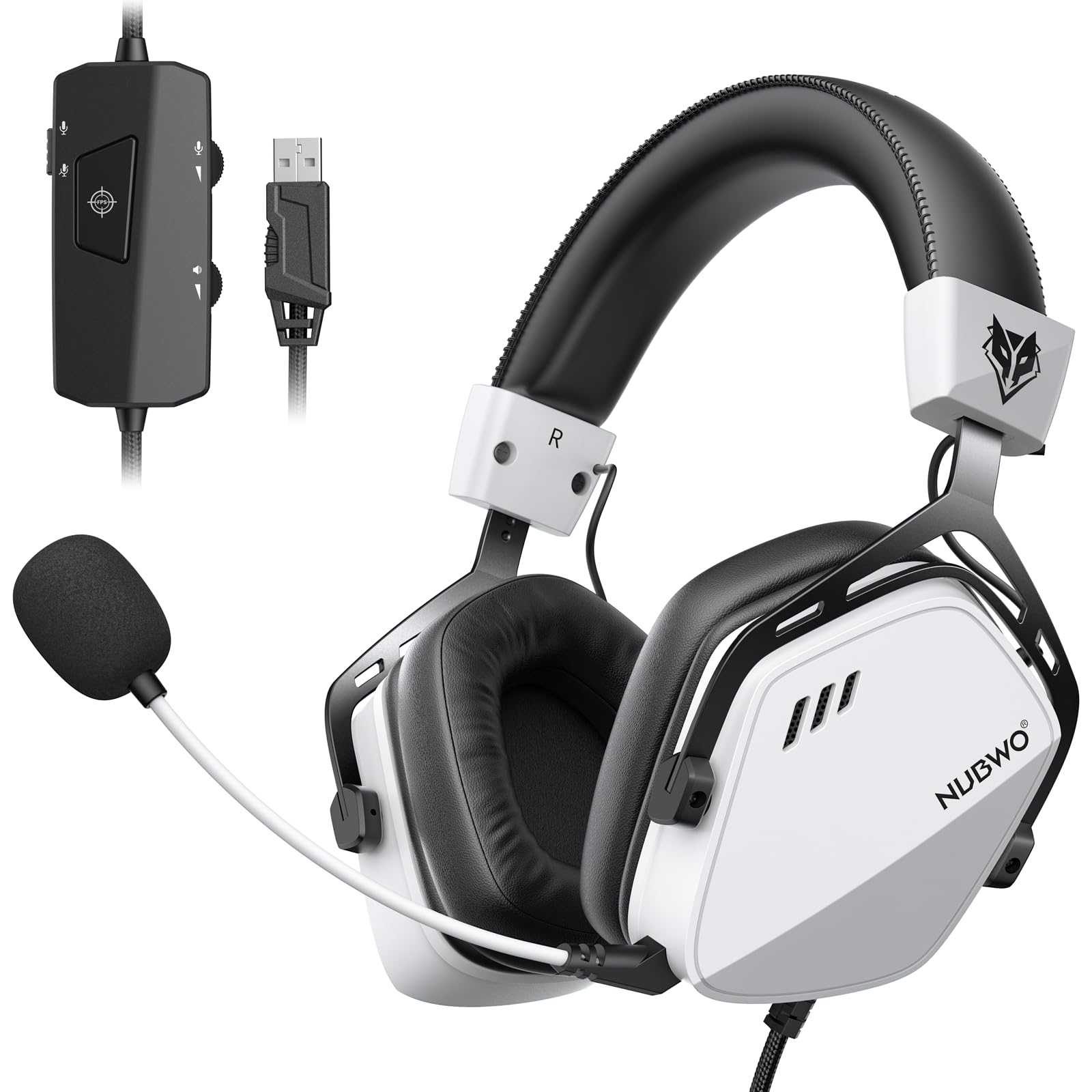 NUBWO HG03 USB-A Gaming Headset with 7 1 Surround and FPS Sound Wired Headphones with Noise Canceling Mic