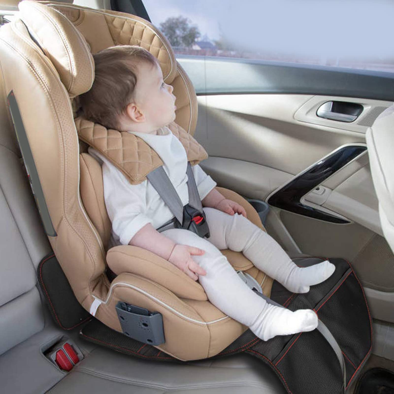 Coprisedile per auto Seggiolino di sicurezza per bambini Foglio protettivo Tappetino per seggiolino Auto Protezione per seggiolino per animali domestici Dirt Kick Mat-Organizer