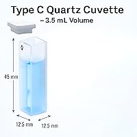 Vista 3 de Cubetas para espectrofotómetro, paquete de 4, absorción celular de espectrómetro de 0.1 fl oz para estudios de absorción UV-VIS, rango de longitud