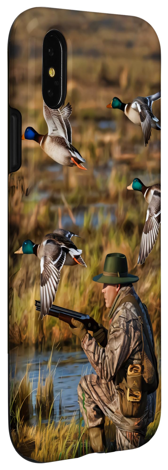 iPhone X/XS Duck Hunter Men Vintage painting Case - Image 3