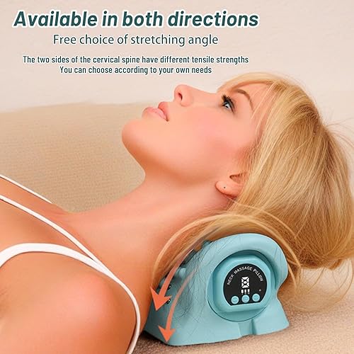 Miniatura 3 de Masajeador de cuello para aliviar el dolor de tejido profundo, 9 modos de almohada eléctrica para el cuello y los hombros, masajeador con calor para