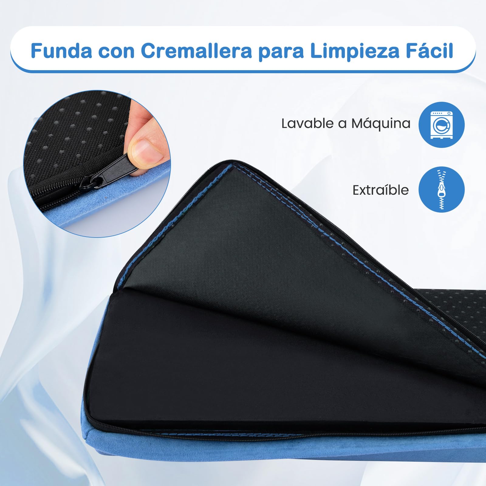 COSTWAY 210 cm Barra de Equilibrio Plegable Gimnasia con Funda de Suede Antideslizante