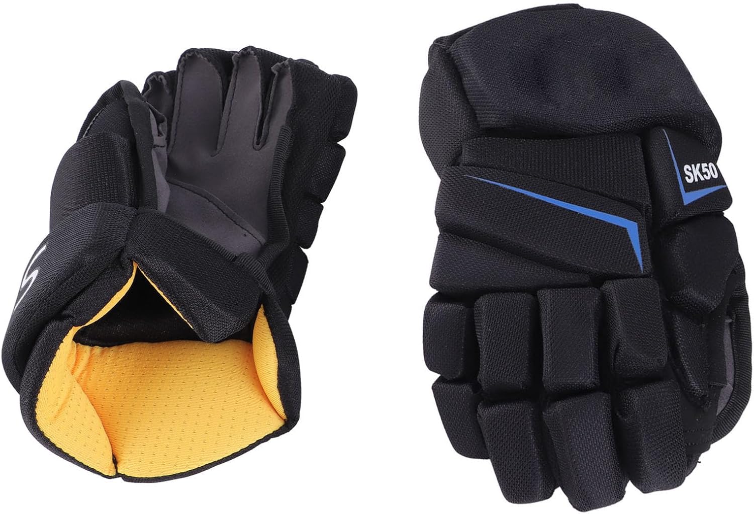 Lacrosse Gloves, Hockey Gloves Versatile Use 1 Pair Ice Hockey Gloves Street Hockey Gloves Breathable Finger Protective Highly Fitting Nylon Fabric EVA Foam Hockey Gloves for