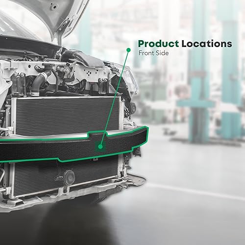 Miniatura 3 de YHTAUTO Amortiguador de parachoques delantero compatible con Dodge Journey 2009-2013 Sport Utility, barra de parachoques negra, amortiguador de