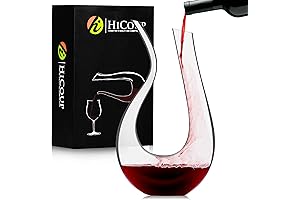 HiCoup Red Wine Decanter with Aerator: Elevate Your Wine Experience
