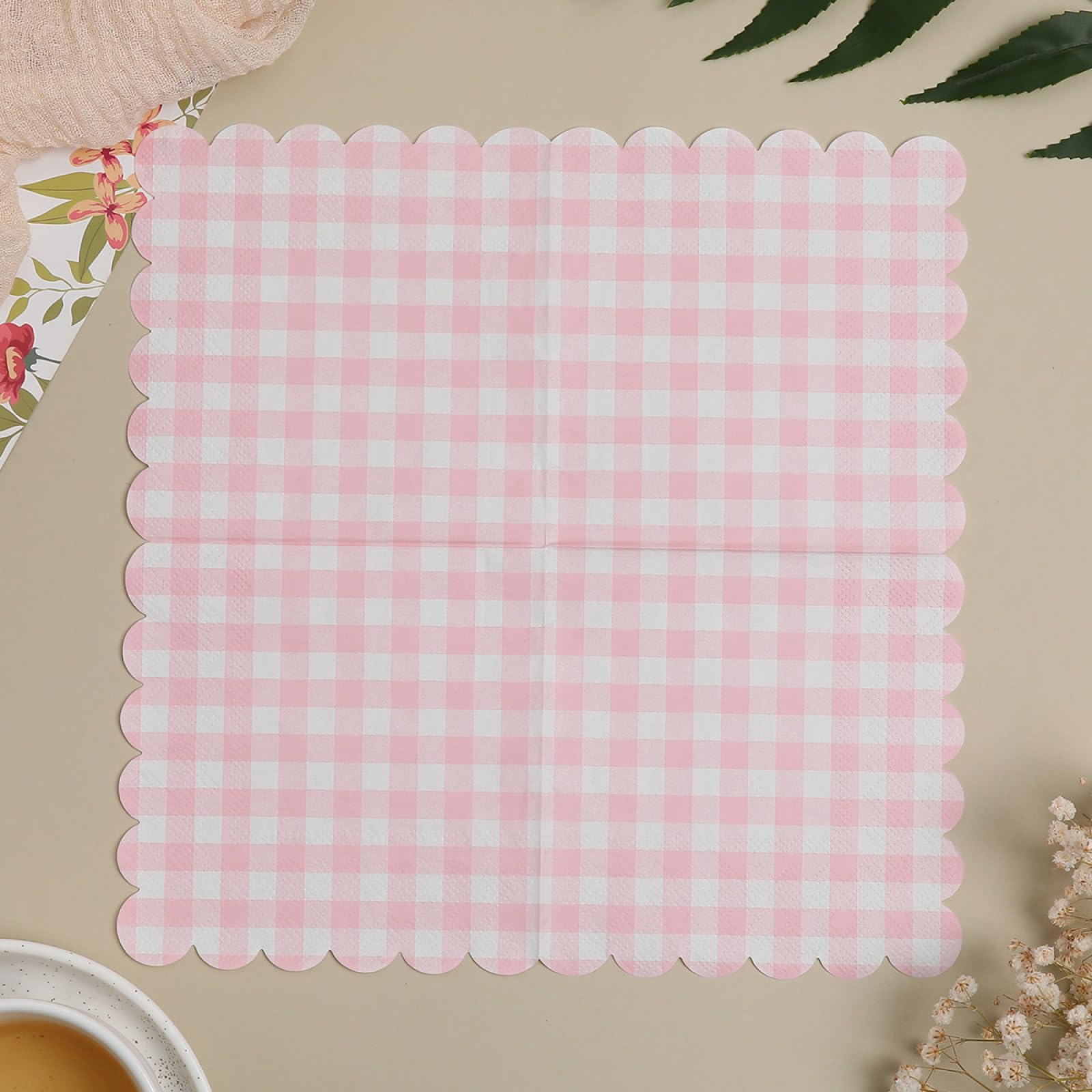 Tovaglioli di Carta Elegante Bianco Rosa Tovaglioli per Decoupage Decorati Tovaglioli Bar Compleanno Carta Lgienica Tovagliolo Decorazione Da Tavola Usa e getta Per Matrimoni Feste 30 Packs(33x33cm)