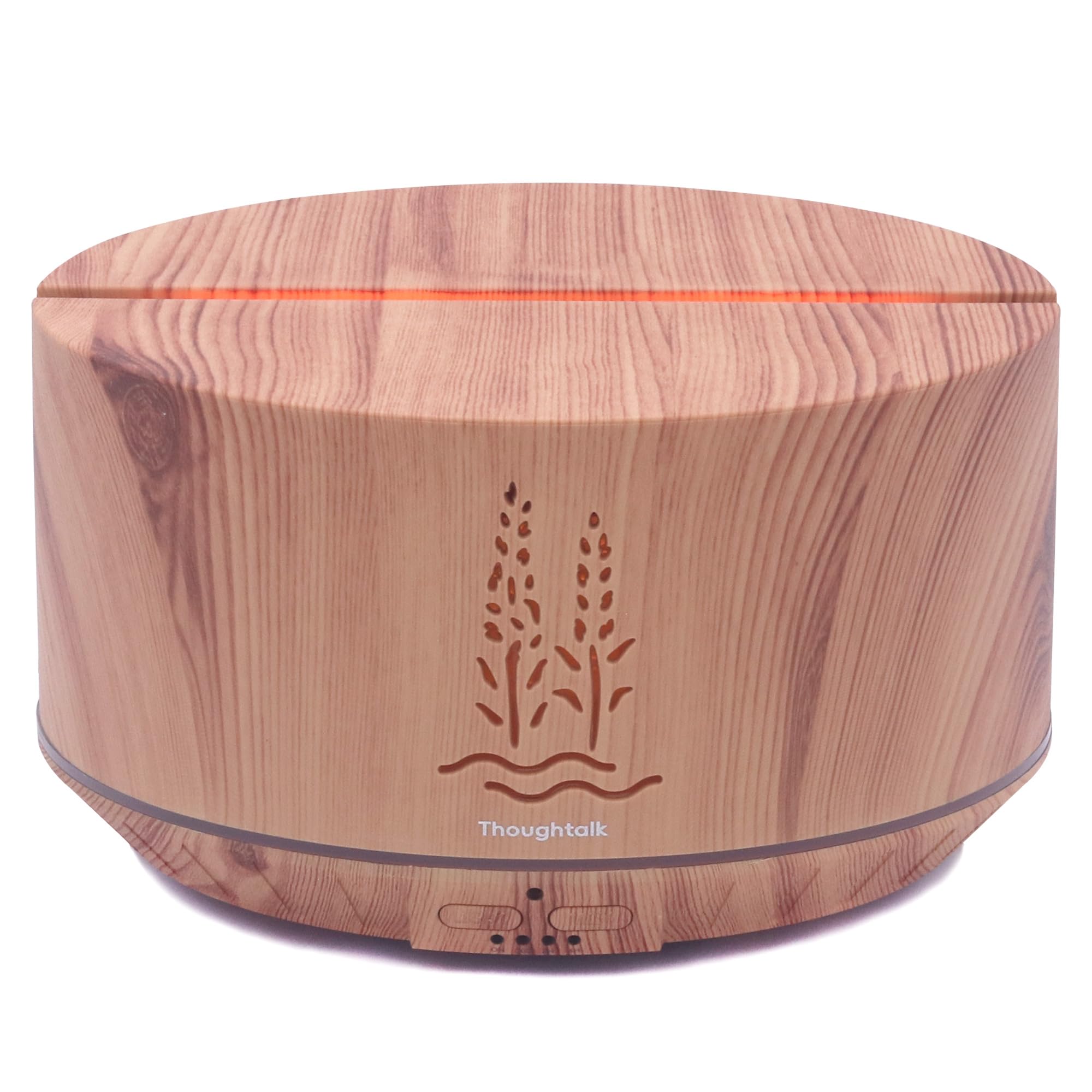 Photo 1 of Ultrasonic Essential Oil Diffuser 500ml, Wood Grain Aromatherapy Diffuser with 7 Colors Flame Night Light, 32H Cool Mist for Home Bedroom Large Room Office