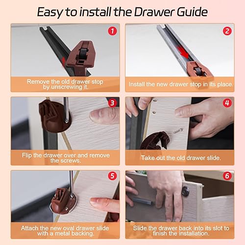 Miniatura 7 de para kenlin Rite-Trak II 168 Kit de correderas de repuesto para cajones, 5 juegos de guías de cajones comerciales mejoradas de Rite Track 2 piezas