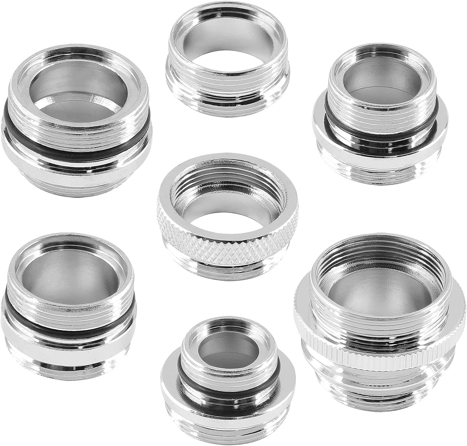 7 Pieces Faucet Adapter Kit, Kitchen Sink Brass Aerator Adapter Male