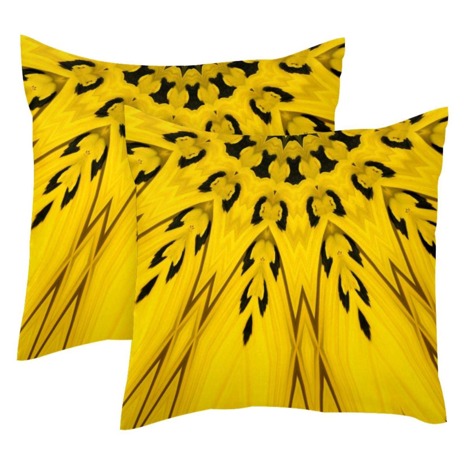 Housses de coussin lombaire pour déco maison de ferme jaune