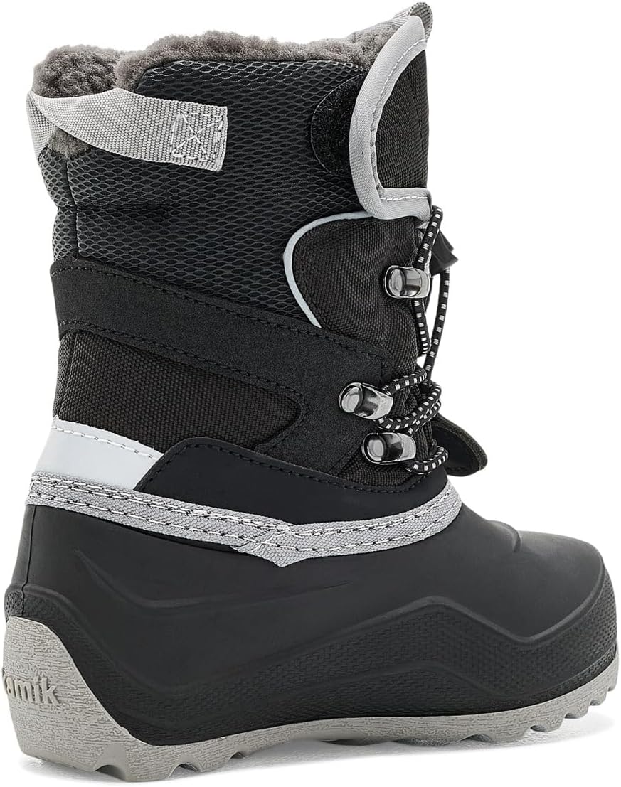 Kamik Lukeez Kids Waterproof Insulated Winter Snow Boots with Fleece Lining Hook and Loop Closure Temperature Rated to -40°F