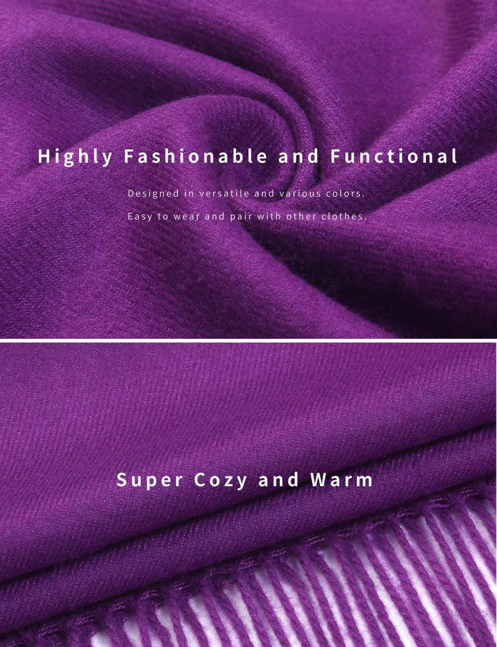 Pashmina Shawl Women Winter Scarf Warm Wedding Wraps Ladies Scarves for Evening Dresses - Image 4