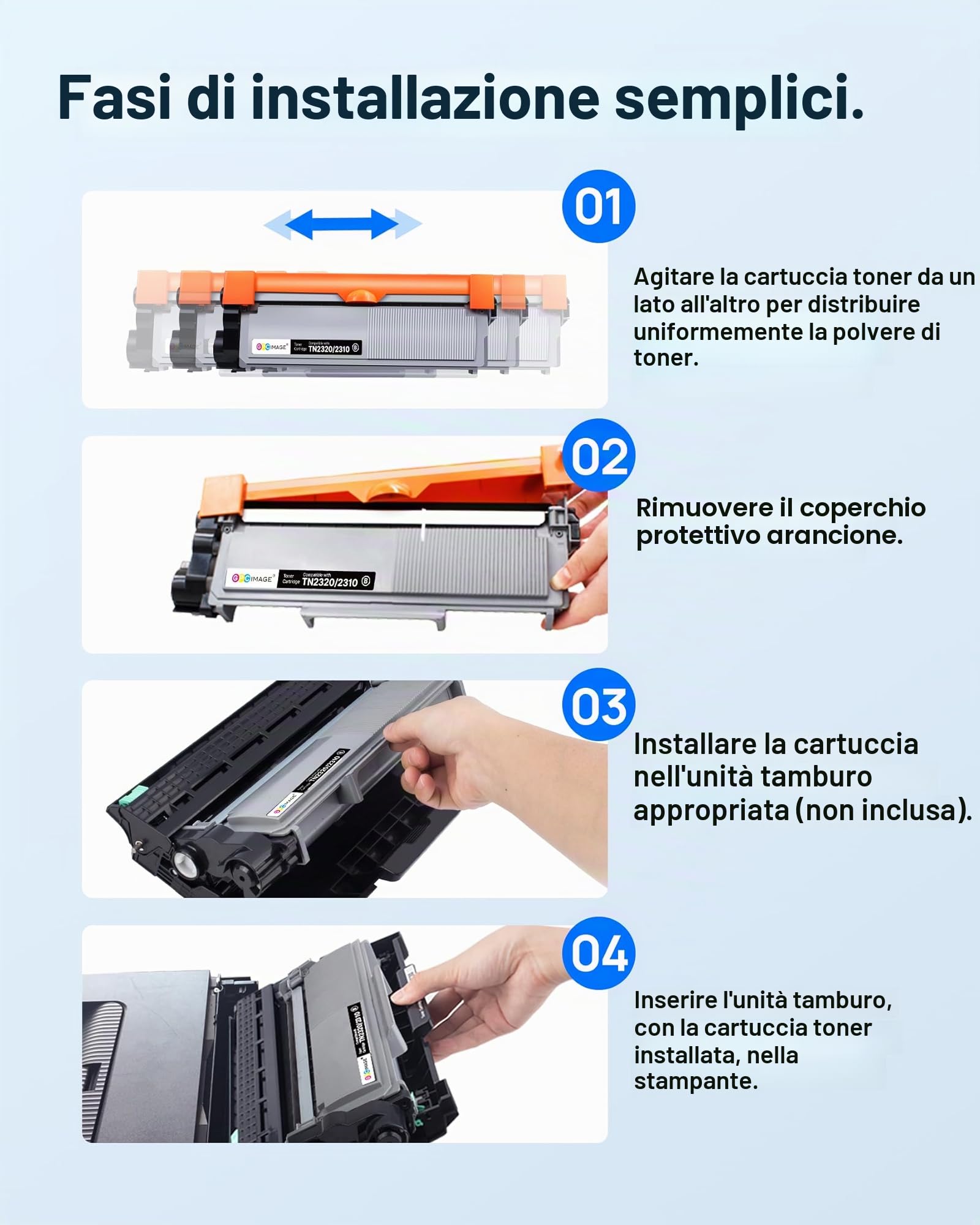 GPC Image TN2320 Toner Compatibili per Brother TN-2320 TN2310 per MFC-L2700DW L2700DN L2700D L2720DW DCP-L2500D L2520D L2520DW L2540DN HL-L2300D L2340DW L2360DN L2365DW (Nero, 2-Pack)