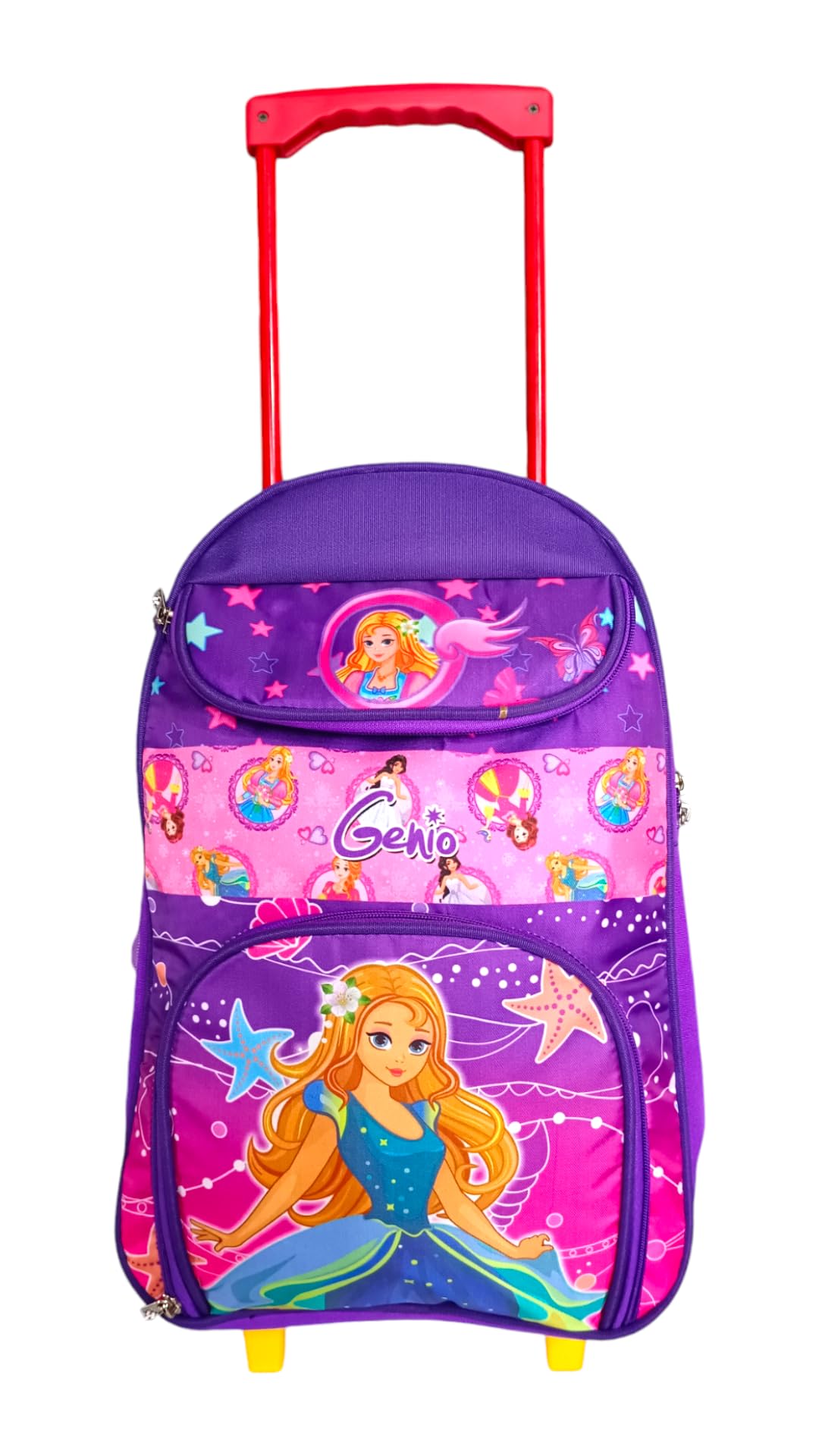 Polyester Genio BARBEE Girls, Kids, Unisex Soft Bag, Waterproof School Bag with Inline Skate Wheels (PURPLE 35 L) 18 INCH Waterproof Trolley (Purple, 35 L)-picture-21