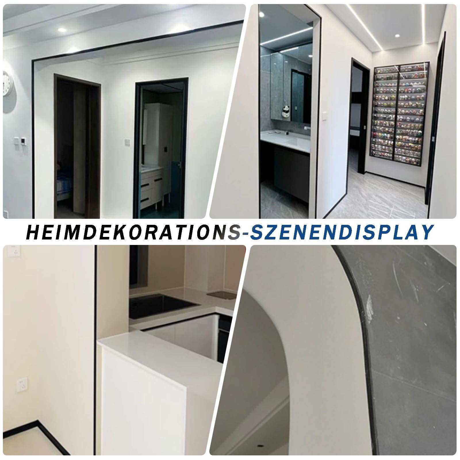 Perfil De Borde De Escalera De Aluminio Anodizado En Forma De C - Moldura Flexible De 135cm (juego De 2) - Ideal Para Diseño Interior, Renovación De Viviendas Y Protección De Bordes(Weiß,Hoch: