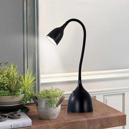 Miniatura 5 de Lámpara de escritorio para oficina en casa, luz de lectura LED, pequeña lámpara de mesa de cuello de cisne flexible ajustable, lámpara de escritorio