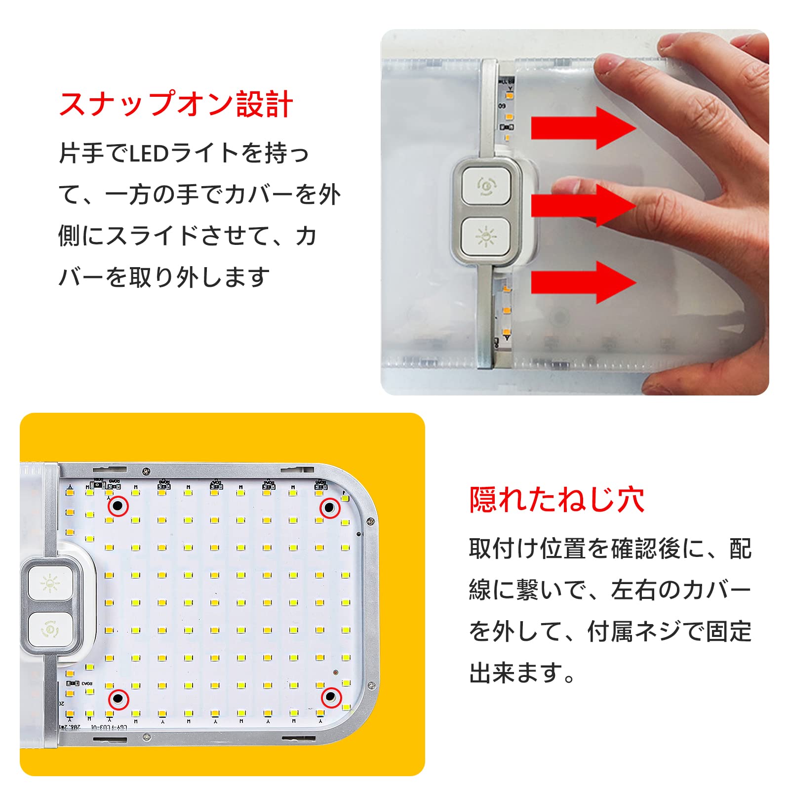 Amazon | GZRUICA DC12V-24V 204連 LEDルームランプ キャンパー