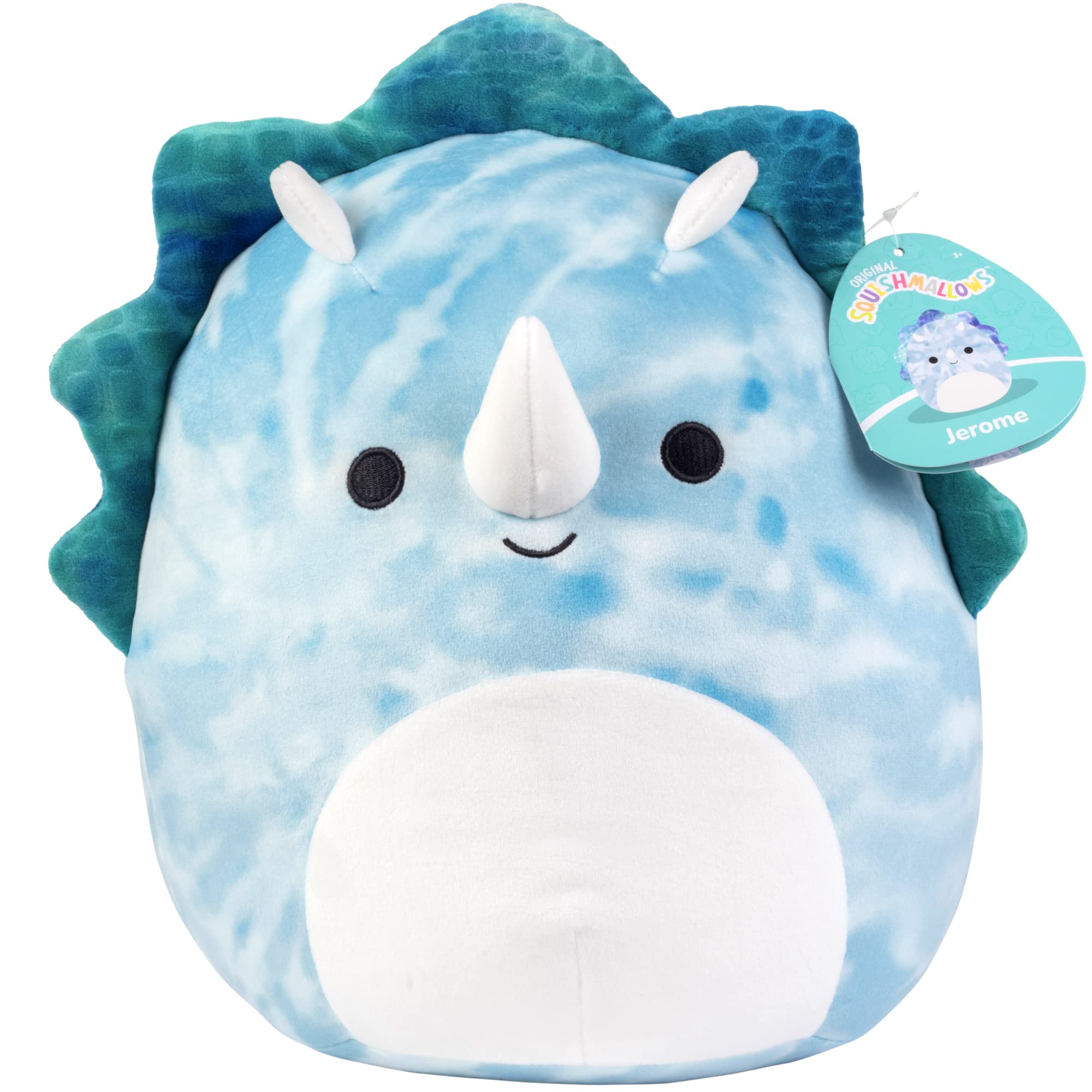 Squishmallow 10 Jerome The Blue Triceratops Official Kellytoy Plush 