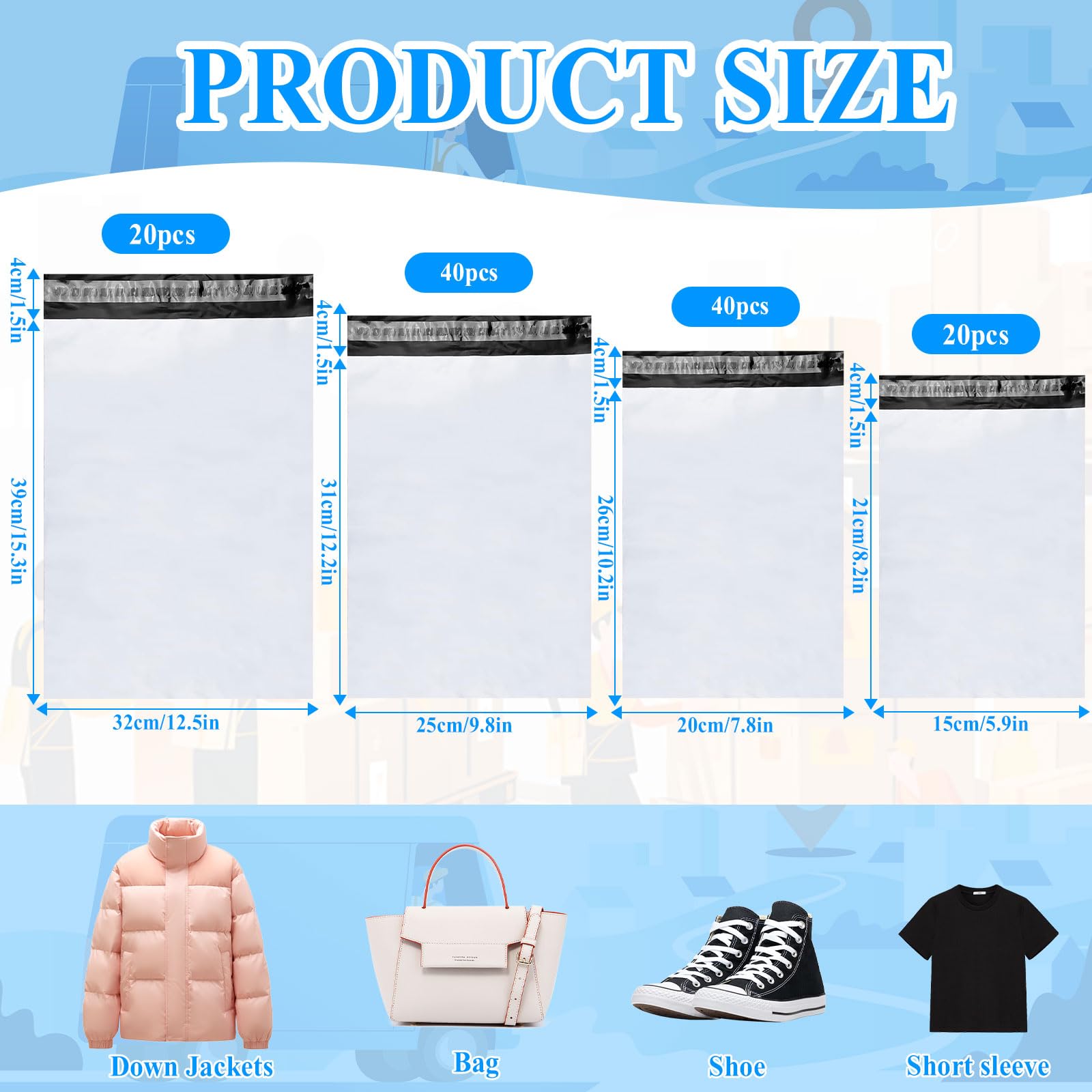 Buste Per Spedizioni - 120 Pezzi In 4 Misure (A3/A4/B4/C5) Per Vinted O Corrieri - Foto 7