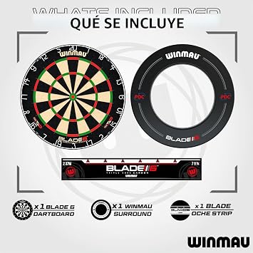 WINMAU Blade 6 Professional Bristle Dartboard - Specification Official Tournament