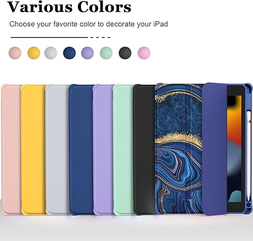 Miniatura 7 de OKP Funda para iPad de 987 generación (202120202019), iPad de 10.2 pulgadas con soporte triple, funda delgada para iPad de 987 generación con