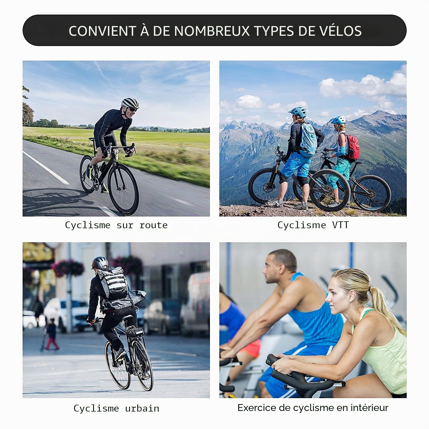 KOOTU Pédales automatiques de vélo, de Course 9/16 en Aluminium Pédale pour Vélo Universelle pédales de vélo de Course