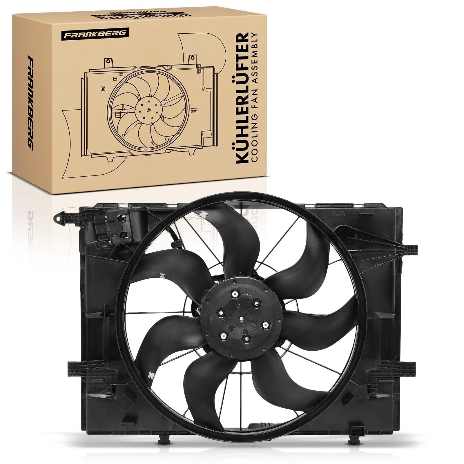 Frankberg Ventilador de radiador rueda de ventilador enfriador de agua
