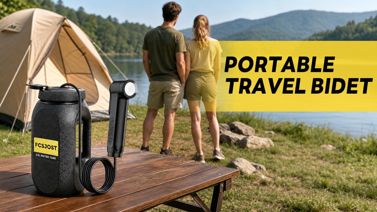 Bidé portátil recargable eléctrico para viaje con batería de 1600mAh, tanque de 2.5L, modos de rociado dual (chorro/ducha), bidé impermeable IPX6 personal para hogar y baño miniatura 7